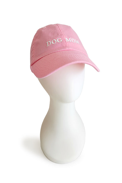 embroidered dog mom cap in pink